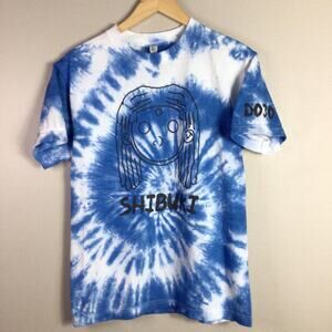 Shibuki Dojo Tie Dye fandom T Shirt White Blue Black Medium